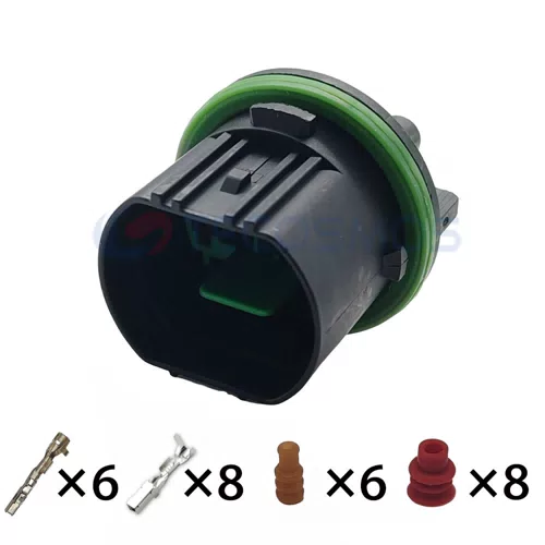 Waterproof IP66 Copper Contact ABS/Nylon Housing Wire Harness Hyundai for Headlight Plug for Car 14-Pin Female... - image 4